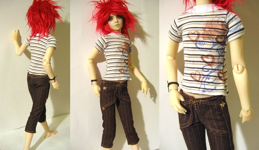 boy clothes spitting